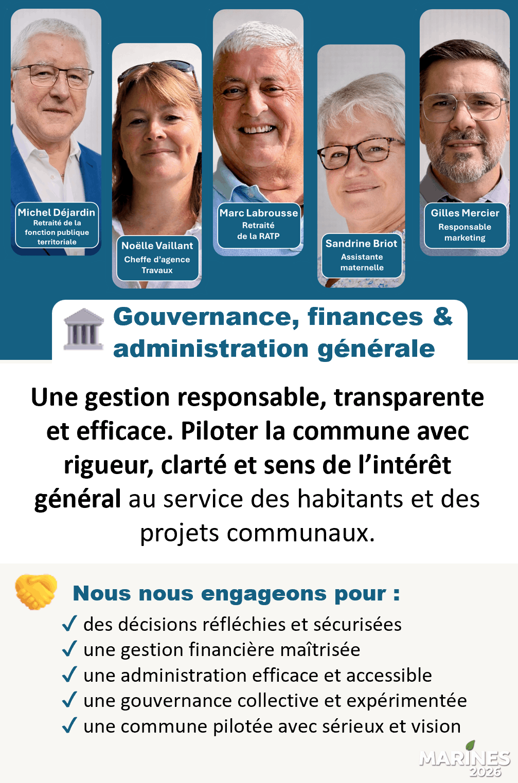 Gouvernance, finances et administration générale. 